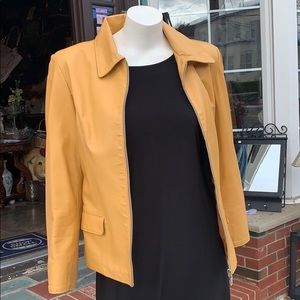 Mustard leather jacket
